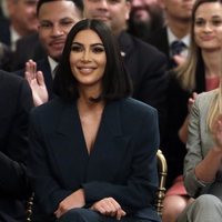 Kim Kardashian e Ivanka Trump en una conferencia en la Casa Blanca