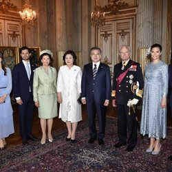 La Familia Real Sueca en la recepción oficial al Presidente de Corea del Sur