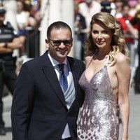 Pedja Mijatovic y Aneta Milicevic a su llegada a la boda de Pilar Rubio y Sergio Ramos