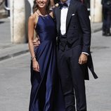 Álvaro Morata y su mujer Alice Campello a su llegada a la boda de Pilar Rubio y Sergio Ramos
