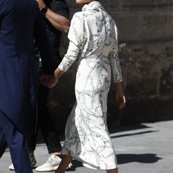 Victoria Beckham a su llegada a la boda de Pilar Rubio y Sergio Ramos