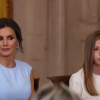 La Reina Letizia y la Infanta Sofía en el quinto aniversario de reinado de Felipe VI