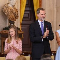 Los Reyes Felipe y Letizia, la Princesa Leonor y la Infanta Sofía en el quinto aniversario de reinado de Felipe VI