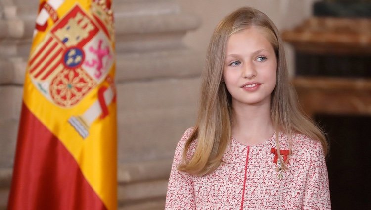 La Princesa Leonor en el quinto aniversario de reinado de Felipe VI