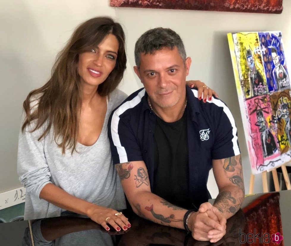 Sara Carbonero con Alejandro Sanz durante una entrevista