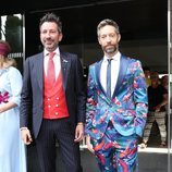David Valldeperas y su pareja en la boda de Belén Esteban y Miguel Marcos