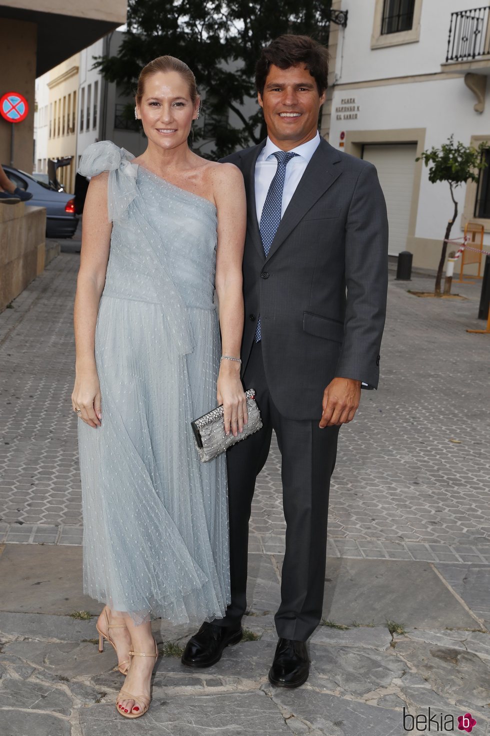 Fiona Ferrer y Javier Falconde en la boda de Ainhoa Arteta y Matías Urrea