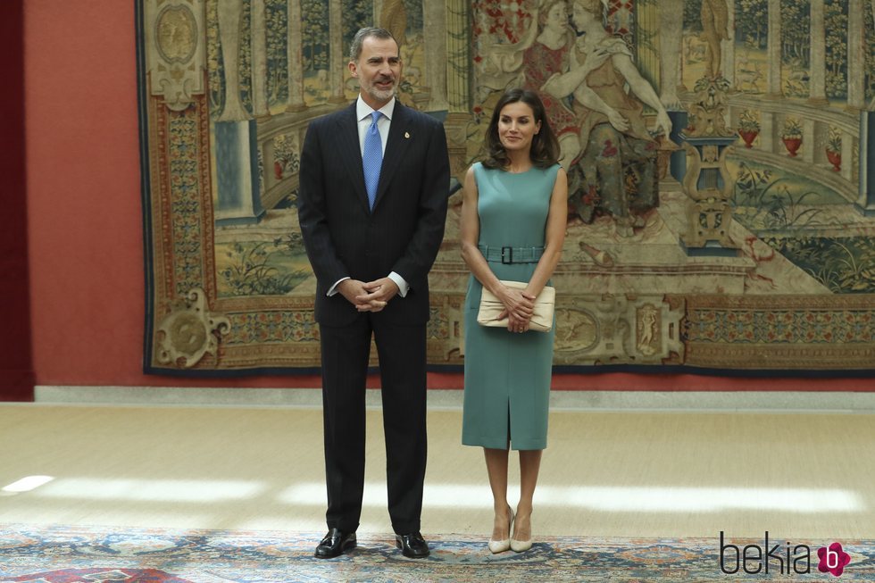 Los Reyes Felipe y Letizia en el Palacio de El Pardo