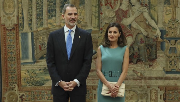 Los Reyes Felipe y Letizia en el Palacio de El Pardo