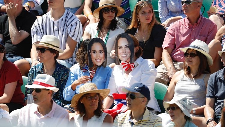 Caretas de Meghan Markle y Kate Middleton en el torneo de Wimbledon