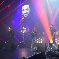 Luis Fonsi, Paulina Rubio, Antonio Orozco y Pablo López en el concierto de 'La Voz'