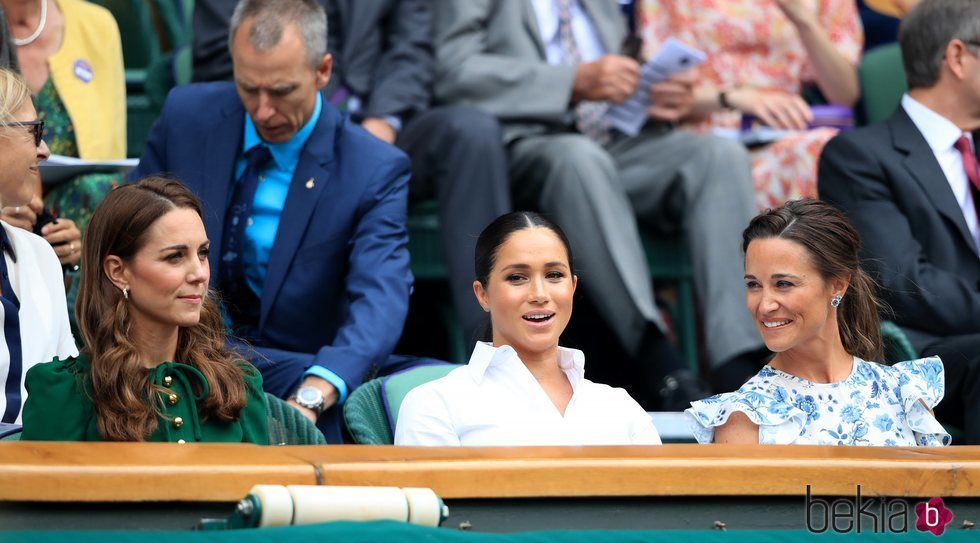 Kate Middleton, Meghan Markle y Pippa Middleton en la final de Wimbledon 2019