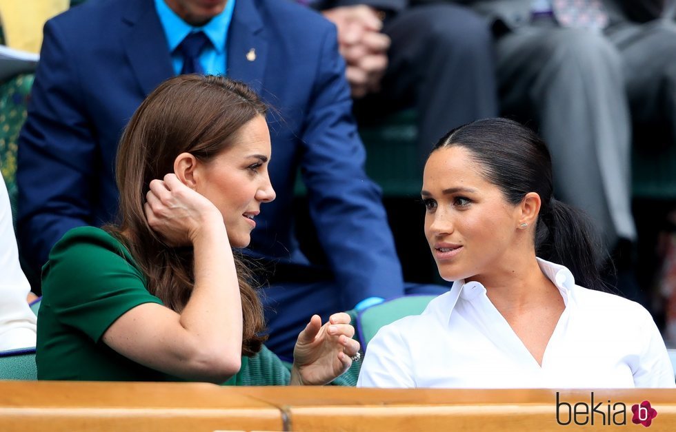 Kate Middleton y Meghan Markle en la final de Wimbledon 2019