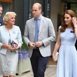 Los Duques de Cambridge llegando a la final de Wimbledon