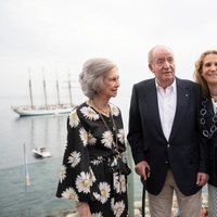El Rey Juan Carlos, la Reina Sofía y la Infanta Elena en Sanxenxo