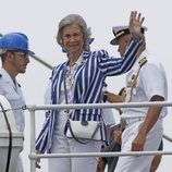 La Reina Sofía en las regatas de Sanxenxo