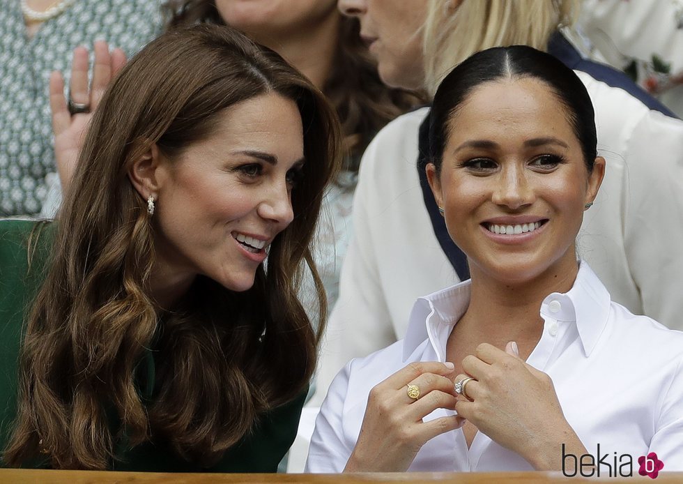 Kate Middleton y Meghan Markle, muy cómplices en Wimbledon 2019