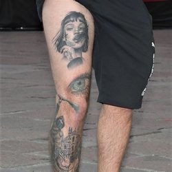 Tatuaje de un fan en Milán con la cara de Tokio, papel interpretado por Úrsula Corberó