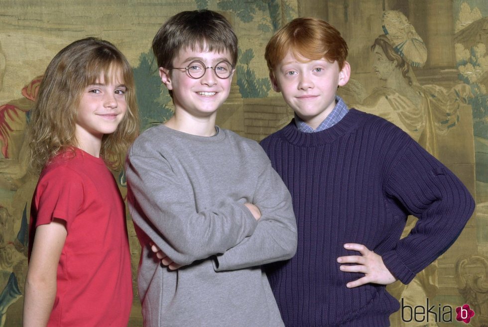 Daniel Radcliffe, Emma Watson y Rupert Grint en 'Harry Potter'