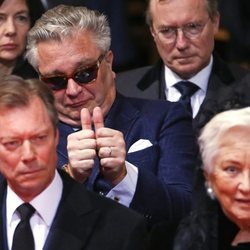El Príncipe Laurent durante el funeral de la Reina Fabiola de Bélgica