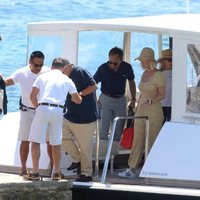 Katy Perry desembarcando en Ibiza