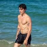 Shawn Mendes con el torso desnudo en Miami Beach