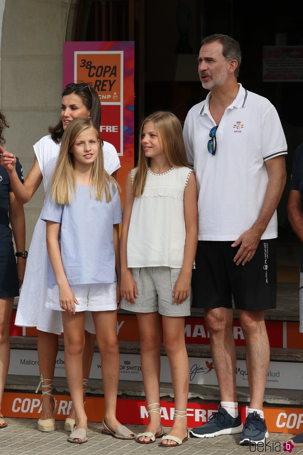Los Reyes Felipe y Letizia, la Princesa Leonor y la Infanta Sofía en su primera aparición en Mallorca 2019