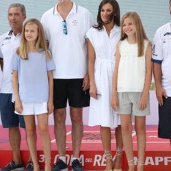 Los Reyes Felipe y Letizia, la Princesa Leonor y la Infanta Sofía visitando el Náutico de Palma