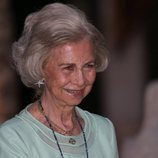La Reina Sofía en la recepción del Palacio de la Almudaina en Mallorca del verano 2019