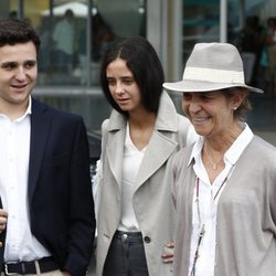 La Infanta Elena, Froilán y Victoria Federica tras visitar al Rey Juan Carlos en el hospital