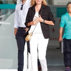 La Infanta Cristina tras su segunda visita al Rey Juan Carlos en el hospital