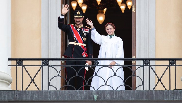 El Príncipe Haakon de Noruega y s hija, la Princesa Ingrid Alexandra de Noruega
