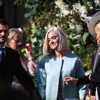 Katy Perry y Orlando Bloom en la boda de Ellie Goulding