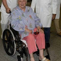 La Infanta Pilar tras recibir el alta hospitalaria en Palma