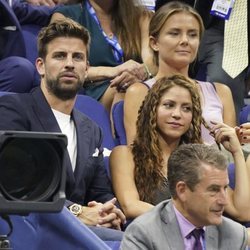 Shakira y Gerard Piqué viendo a Rafa Nadal en el US Open de Nueva York
