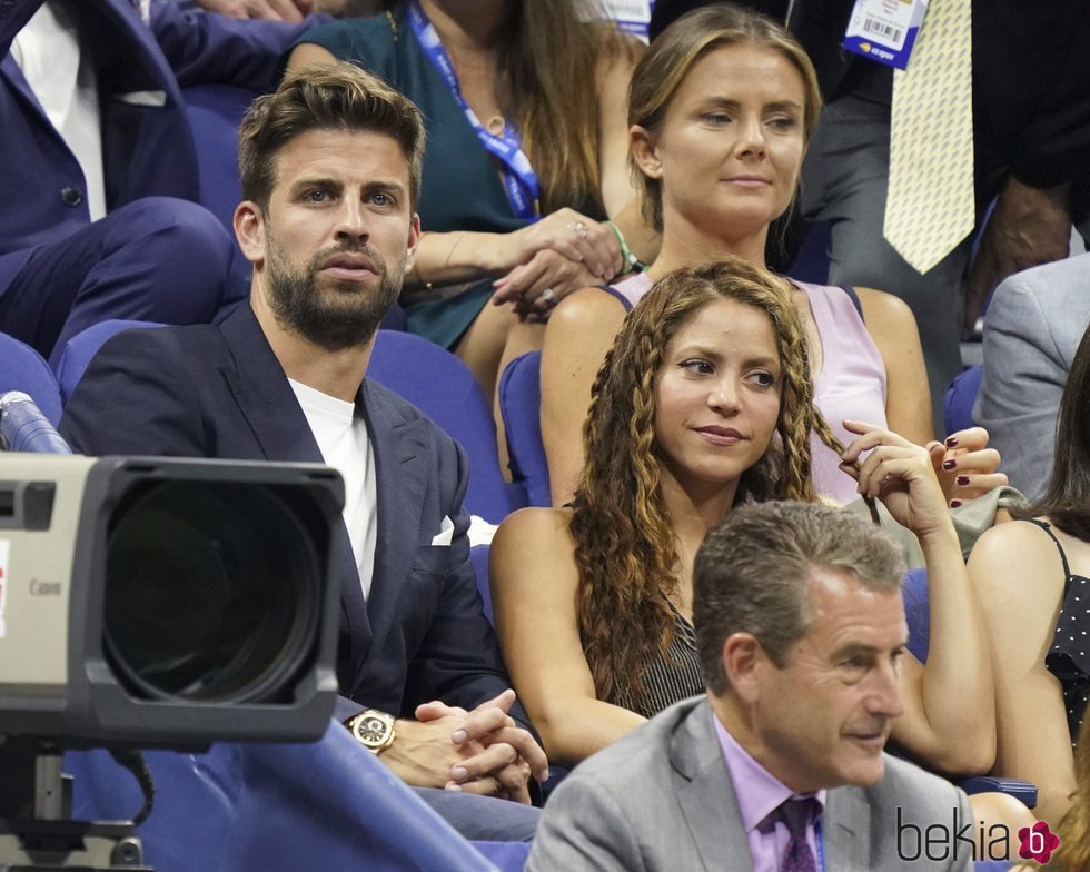 Shakira y Gerard Piqué viendo a Rafa Nadal en el US Open de Nueva York