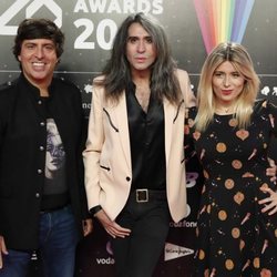 Mario Vaquerizo, Cristina Boscá y El Gallo en la cena de los nominados de Los 40 Music Awards 2019