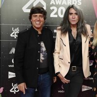 Mario Vaquerizo, Cristina Boscá y El Gallo en la cena de los nominados de Los 40 Music Awards 2019