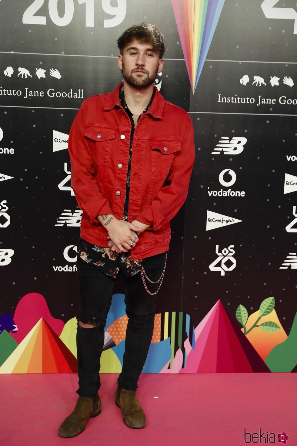 Dani Fernández en la cena de los nominados de Los 40 Music Awards 2019