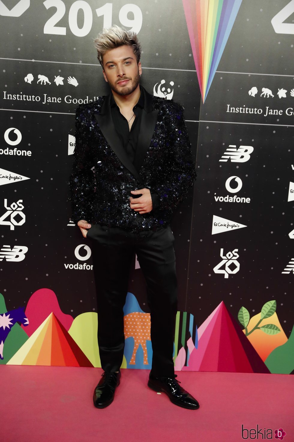 Blas Cantó en la cena de los nominados de Los 40 Music Awards 2019