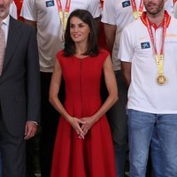La Reina Letizia en la audiencia a la Selección Española de Baloncesto tras ganar el Mundial 2019
