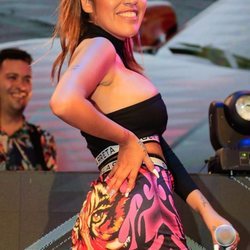 Chabelita Pantoja bailando 'Ahora estoy mejor' en la fiesta de presentación