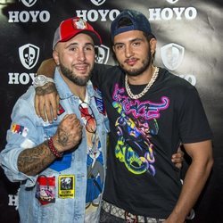Omar Montes apoyando a Kiko Rivera en su discoteca en Sevilla