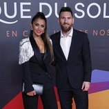 Antonella Roccuzzo con su marido Leo Messi en el estreno de su espectáculo del Circo del Sol