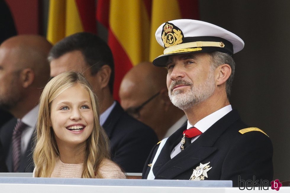 El Rey Felipe y la Princesa Leonor en el Día de la Hispanidad 2019