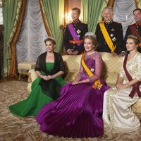 Los Grandes Duques de Luxemburgo, Guillermo y Stéphanie de Luxemburgo con Felipe y Matilde de Bélgica