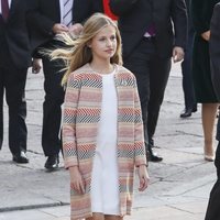 La Princesa Leonor en su visita oficial a Oviedo a su llegada a los actos de entrega de los Premios Princesa de Asturias 2019