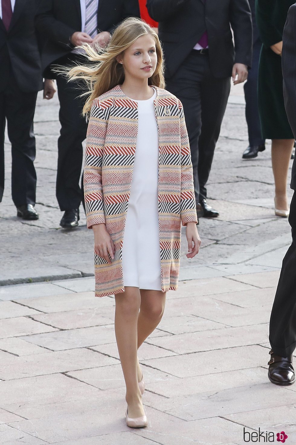 La Princesa Leonor en su visita oficial a Oviedo a su llegada a los actos de entrega de los Premios Princesa de Asturias 2019
