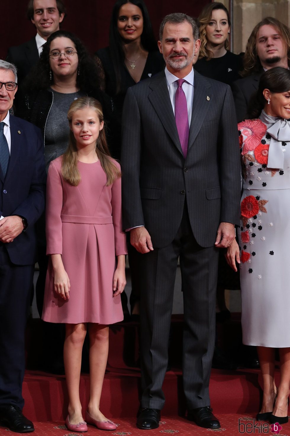El Rey Felipe y la Princesa Leonor en la recepción previa a los Premios Princesa de Asturias 2019