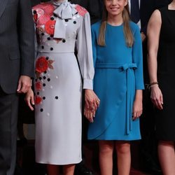 La Reina Letizia y la Infanta Sofía en la recepción previa a los Premios Princesa de Asturias 2019